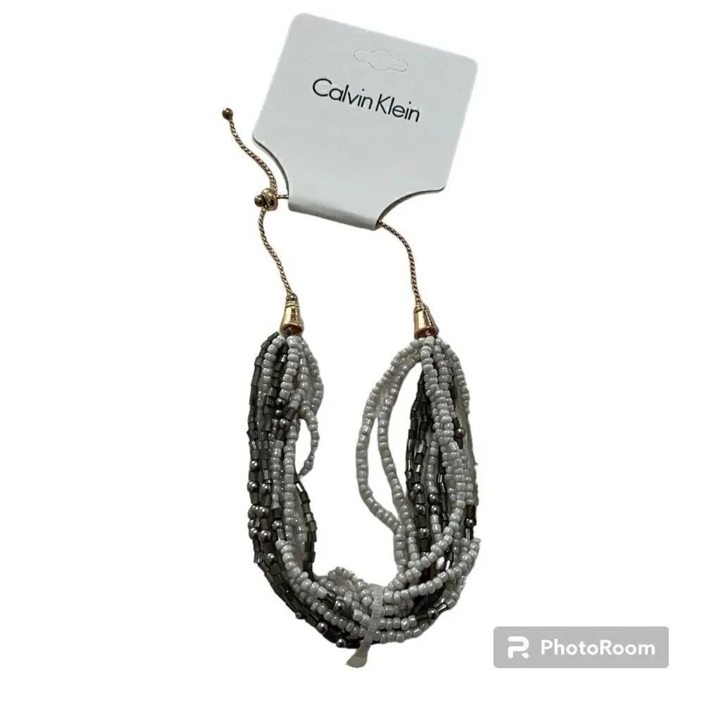 Calvin Klein multi strand beaded bracelet NWT